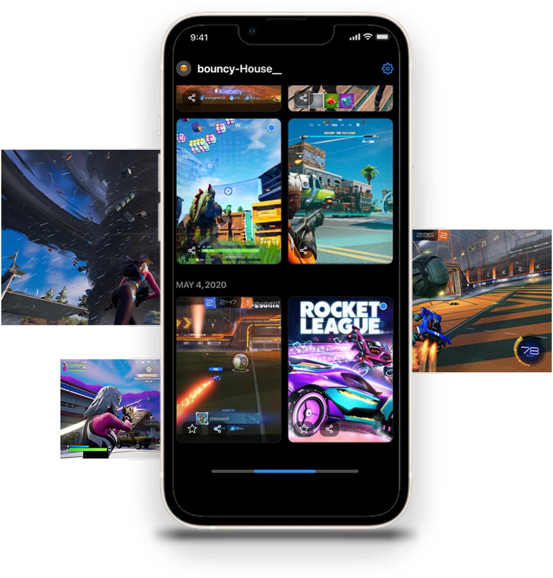Postparty app saved videos on device